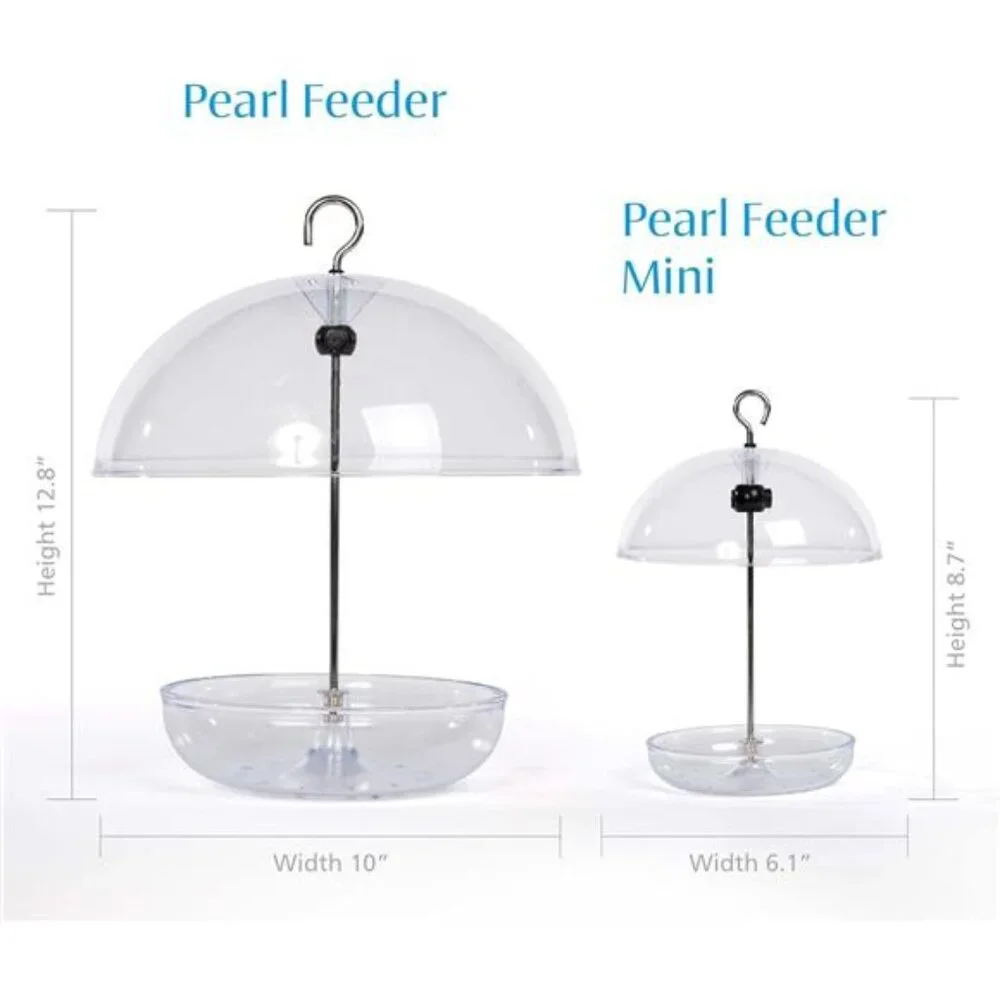 Dome Bird Feeder for Bluebird and Chickadees,Perfect for Mealworm Bird Feeder